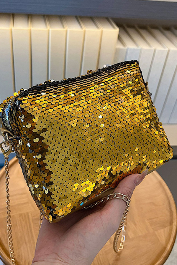 Sequin Glitter Chain Crossbody Bag 