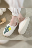 Cactus Knit Fluffy Slippers 