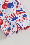 Western American Flag Print Baby Romper