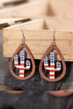 Independence Day  America Flag Cactus Earrings   