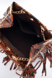 Snakeskin Tassle Chain Bag 