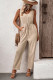 Ribbed Knitting Sleeveless Jumpsuit