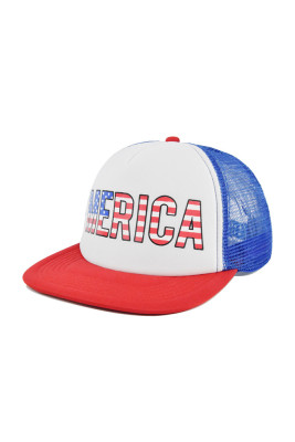 America Print Color Block Baseball Hat MOQ 3pcs