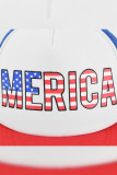 America Print Color Block Baseball Hat MOQ 3pcs
