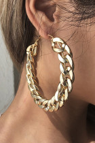 Gold Chain Round Earrings MOQ 5pcs