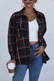 Plaid Button Up Pockets Shacket