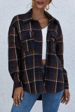 Plaid Button Up Pockets Shacket