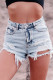 Vintage Washed Ripped Denim Shorts