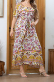 Plus Size Boho Floral Dress 