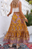 Boho Summer Beach Floral Skirt