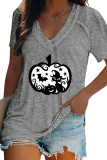 Halloween Black Cat Pumpkin Tank Graphic Tee