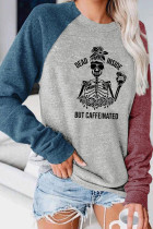 Dead Inside But Caffeinated Graphic Long Sleeve Top