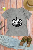 Halloween Black Cat Pumpkin Tank Graphic Tee