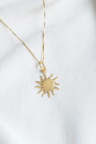 Gold Chain Sunflower Necklace