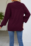 Plain Crochet Knit Open Sweater Cardigan
