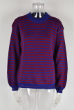 Stripes Crew Neck Knitting Sweater 