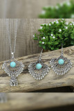 Geometric Alloy Earrings With Necklace Set MOQ 5 Sets