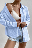 Heart Button Up Plain SHirt 
