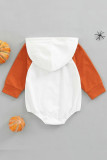 Halloween Vibes Print Baby Long Sleeves Hooded Romper