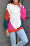 Multicolor Block Pullover Sweaters