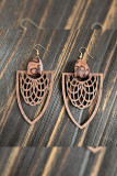 Hollow Out Wooden Earrings MOQ 5pcs