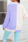 Color Block Open Knit Sweater Cardigans