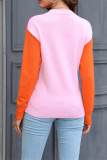 Colorblock Knitting Pullover Sweater 