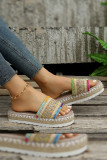 Colorful Straw Weaving Sandals