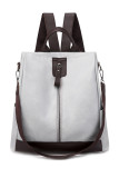 Plain Zipper PU Backpack MOQ 3pcs