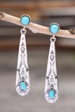Turquoise Oval Earrings MOQ 5pcs