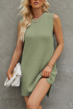 Sleeveless Split Knitting Sweater Dress