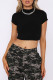 Plain Ribbed Knitting Crop Top 