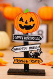 Halloween Wood Pumpkin Pendant MOQ 3PCs