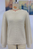 Lace Crochet Fleece Knitting Sweater 