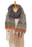 Cable Knit Jacquard Scarf 