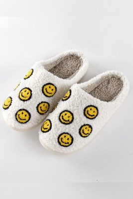 Smiles Knit Fluffy Slippers