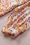 Multicolor Boho Floral Print Button Front Shirt