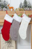Cable Knit Fur Splicing Christmas Socks MOQ 3pcs