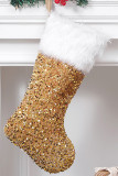 Plain Sequin Fur Christmas Socks MOQ 3pcs