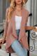 Cable Knit Front Open Cardigan