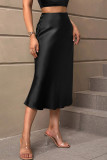 Black Bodycon Fish Tail Skirt Dress 