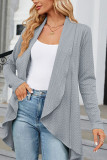 Cable Knit Front Open Cardigan