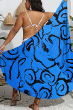Printed Multiway One Piece Plus Size Beach Dress