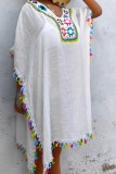 Crochet Knit Lace Splicing Fringe Kimono