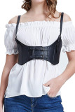 Spaghetti Buckle Leather Corset 