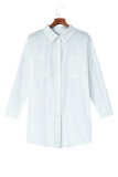 White Lightweight Shirt Style Beach Cover Up