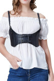 Spaghetti Buckle Leather Corset 