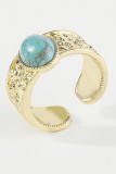 Graved Turquoise Ring MOQ 5pcs