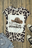 Leopard Bleached Western Graphic Crewneck Tee