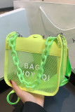Chain Design PVC Crossbody Bag